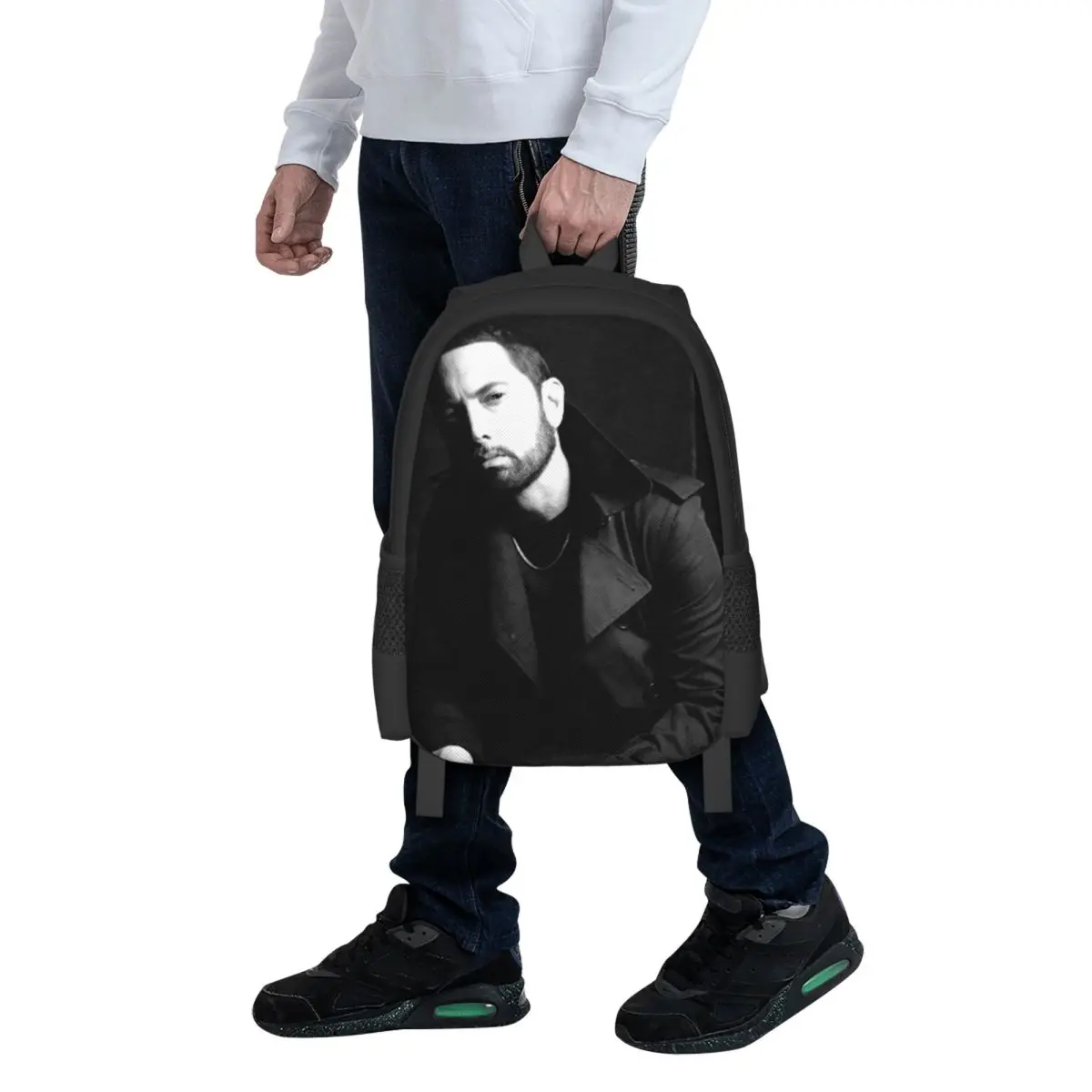 

Eminem Student Backpack School Bag Hiking Travel Daypack for Boys Girls Fashion Bookbag Shoulder Bags