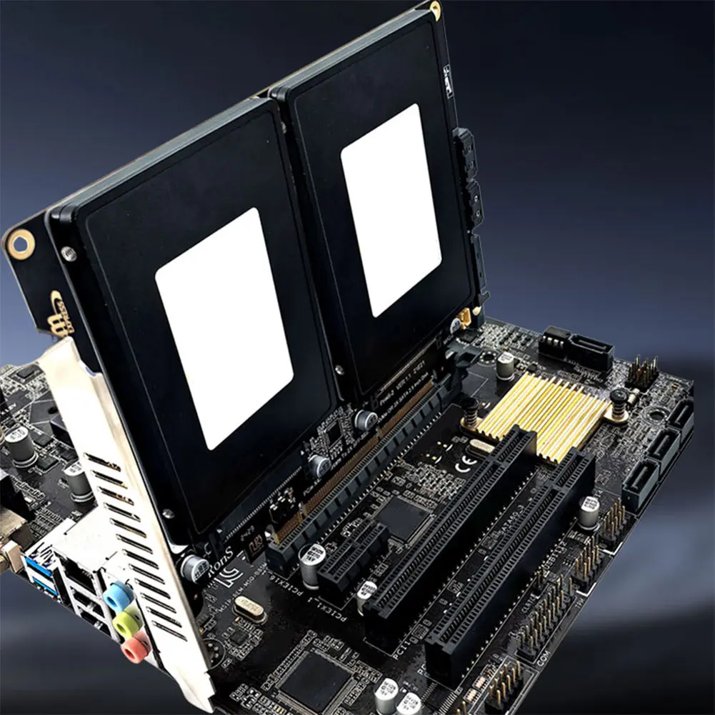 U.2 Dual-Disk Adapter Card 2.5 Inch SATA Hard Drive To PCIE4.0 Split Card U2 To PCI E Adapter Card U.2 PCIe Adapter
