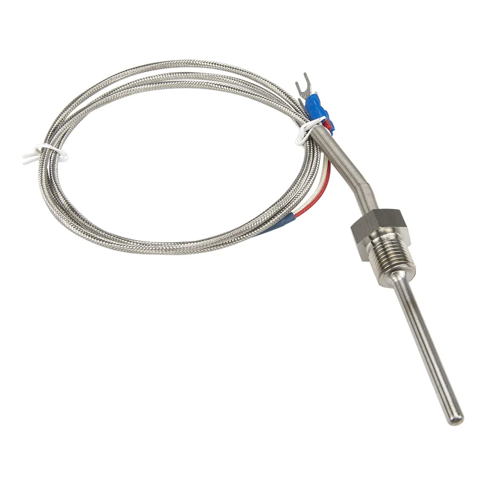 FTARP09 PT100 type 1m metal braided cable 50mm probe (not include thread length) RTD temperature sensor G 1/4 inch thread