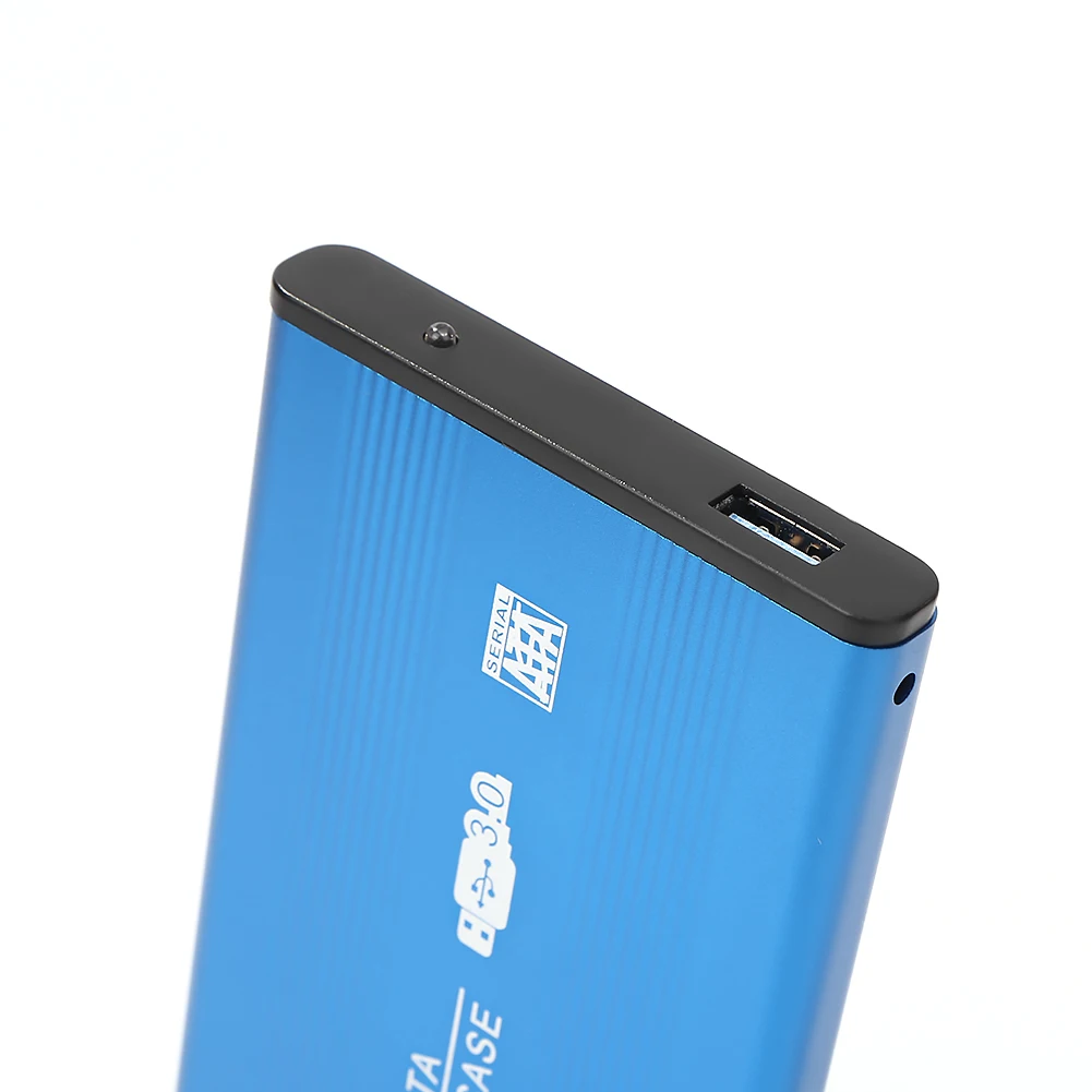 Aluminum 2.5 inch HDD SSD Box USB SATA3.0 Hard Drive Disk Mobile Enclosure Case HDD Case with USB Cable Pouch New