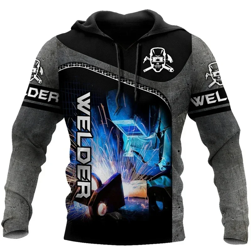 2026 New Men's Welder Hoodie – Stylish, Casual, Comfortable Streetwear Sweatshirt for Autumn/Winter Daily Wear