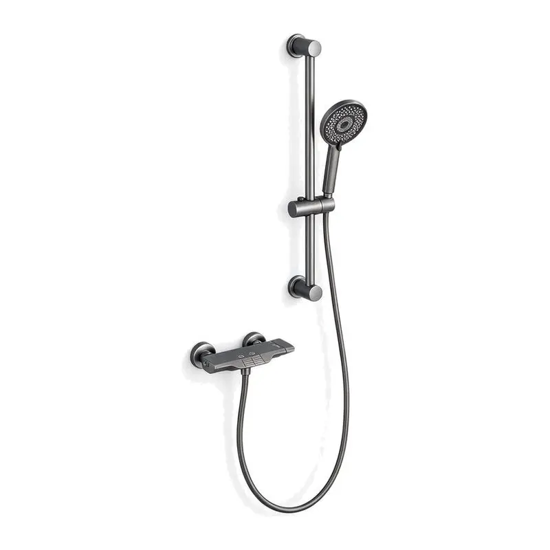 Gray Piano Button Shower Shower Set Home Hotel Apartment Project Simple Shower