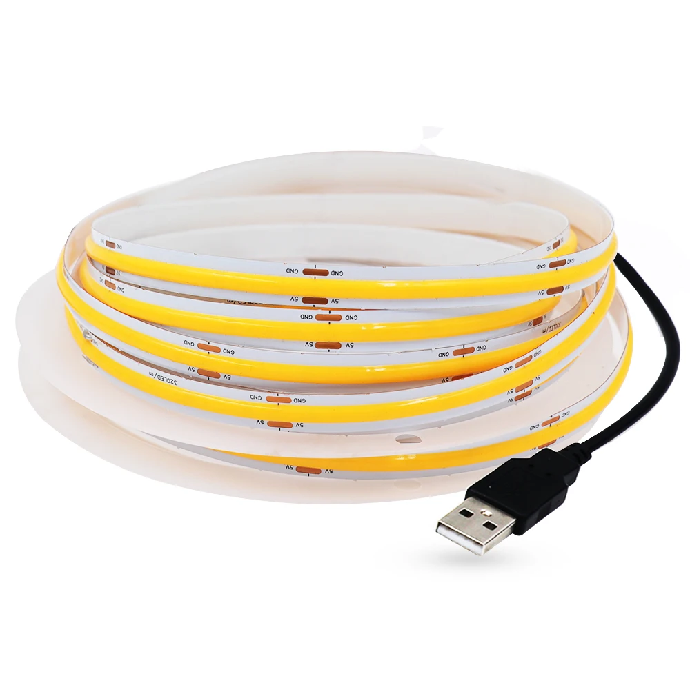 5V pasek przyciemniane światło LED USB z RF pilot zdalnego sterowania 8MM 320LEDs/M Bluetooth szafka TV lustro tło taśmy oświetlenie nocne