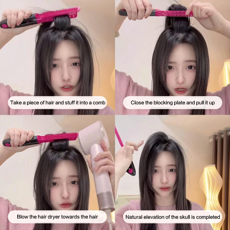 V Type DIY Straightener Hair Brush, Styling Tool