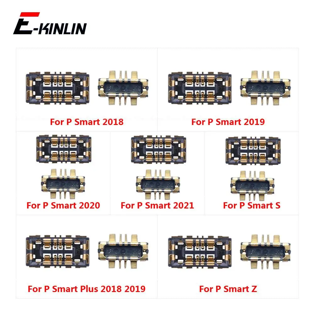 2pcs Battery Socket Inner Connector Panel For HuaWei P Smart Z S Pro Plus 2018 2019 2020 2021 Battery Holder Clip On Board Flex