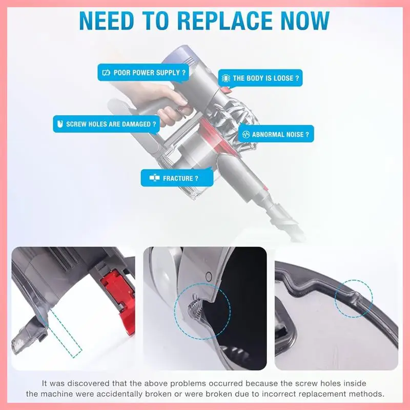 M02K-다이슨 V8 SV10용 본체 어셈블리 스크루드라이버가 포함된 본체 어셈블리 진공 청소기