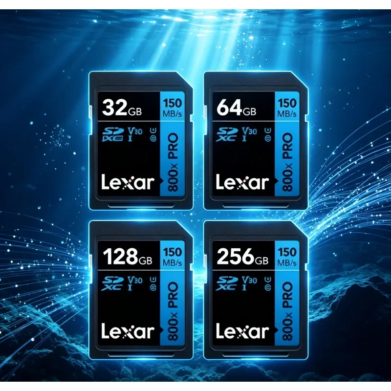 Lexar SD Memory Card 150MB/s V30 U1 High Speed Storage Card For Digital Camera Video Recording