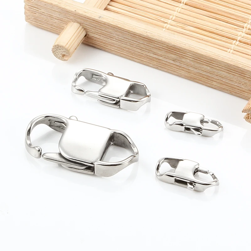 

Fine Polishing Stianless Steel Jewelry Accessories Cuba Buckle Clasps Connectors for Making Hand Make Bracelet Necklace Findings