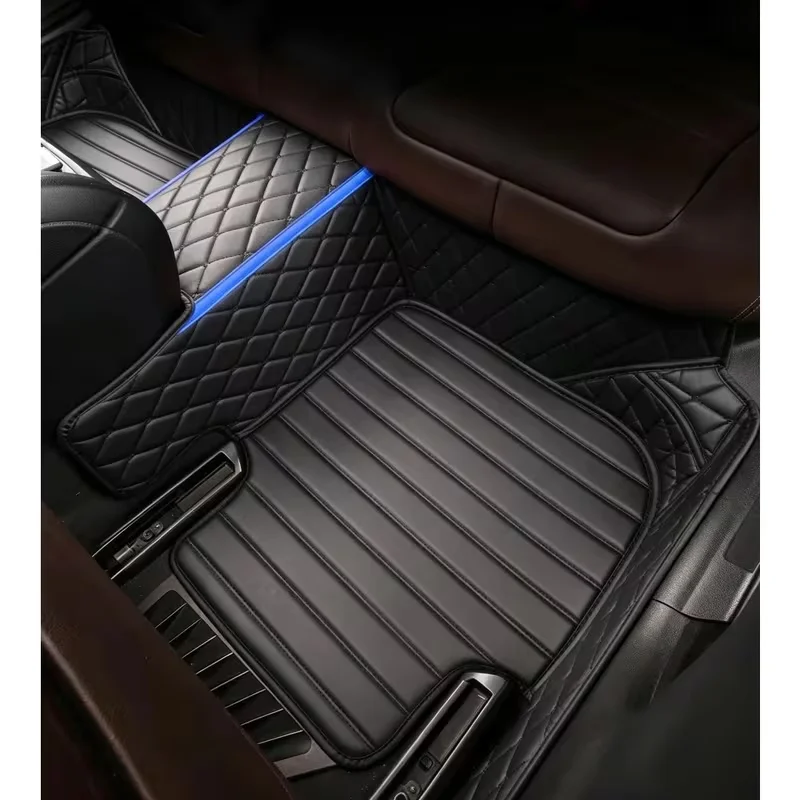 For Chevrolet Silverado 2006~2013, simple and luxurious imitation PU leather car mats, durable, stain resistant, easy to clean,