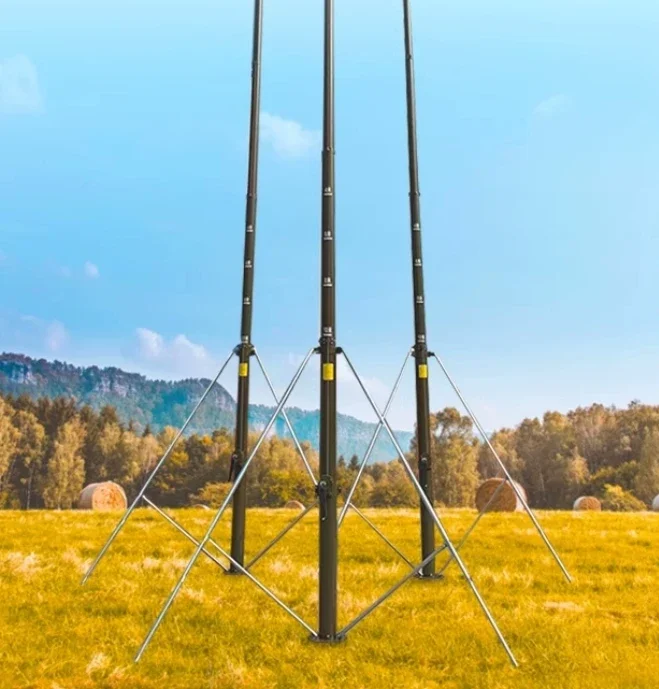 Antena de Fibra de Carbono de 3-15 m, Poste Telescópico de Iluminación, Poste Telescópico para Vehículo, Trípode, Poste Telescópico para CCTV para Cámaras