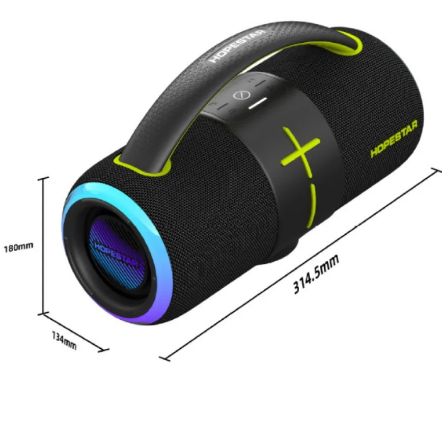 HOPESTAR H68 Draadloze Luidsprekers Krachtige Kolom Draagbare 80W High Power Super Bass Stereo Subwoofer Muziekcentrum LED Knippert