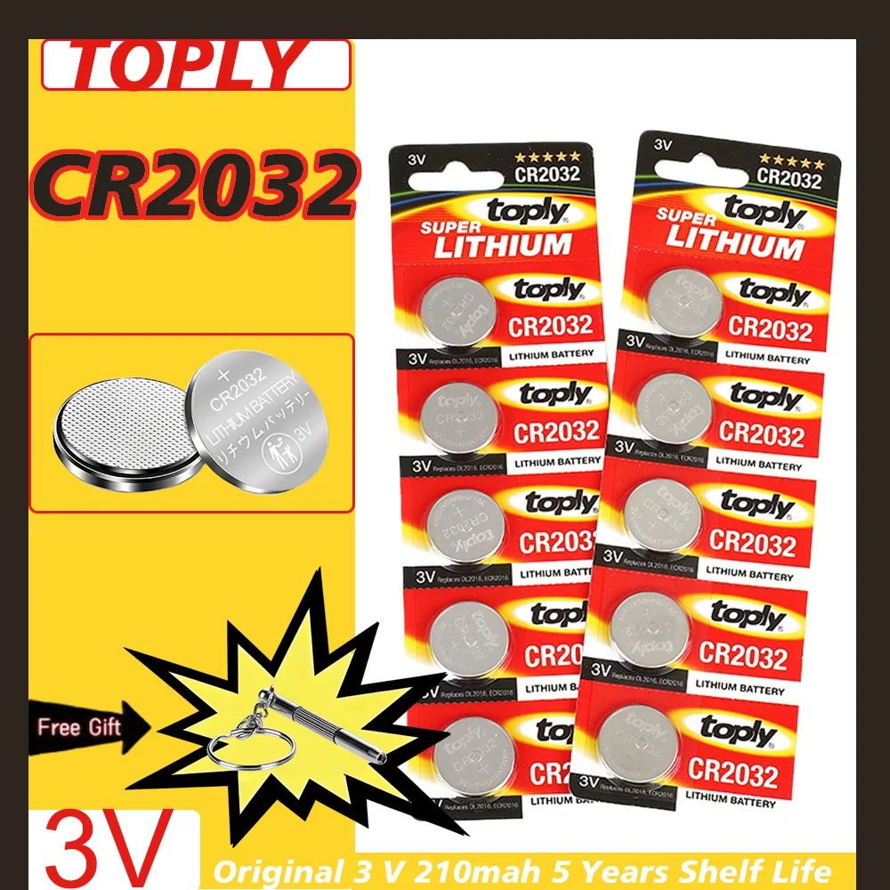 2-30PCS 3V 210mAh CR2032 Lithium Button Battery DL2032 BR2032 ECR2032 DL2032 KCR2032 Coin Cell Watch Batteries Remote Key