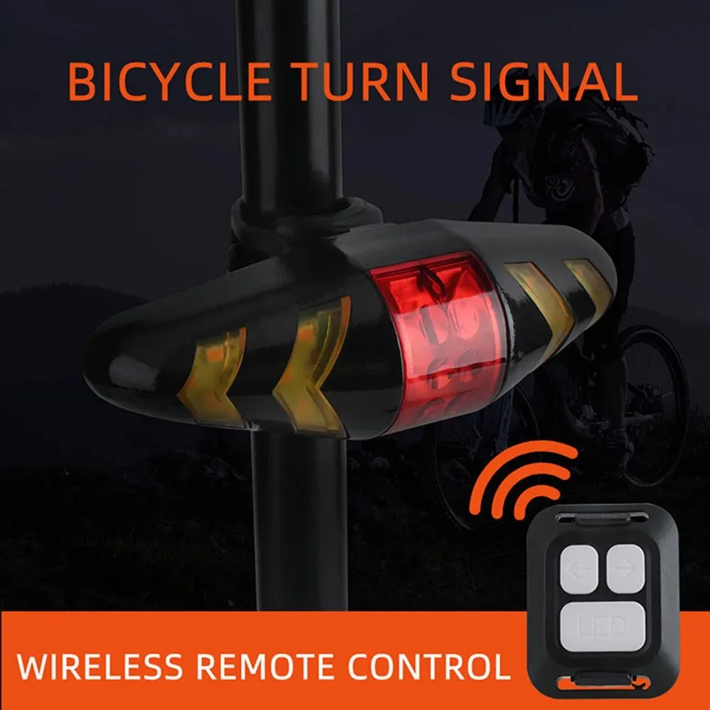 Bicycle Turn Signal Taillight USB Wireless Remote Control Mountain Bike Tail Light Intelligent Tail Light Bicycle Accessories