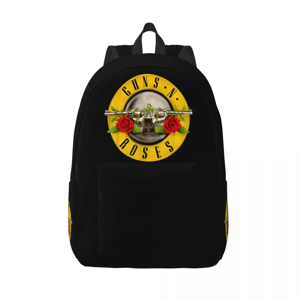 Guns N Roses Bullet Logo Backpack for Men Women Teenage Student Work Daypack Heavy Metal College Shoulder Bag with Pocket