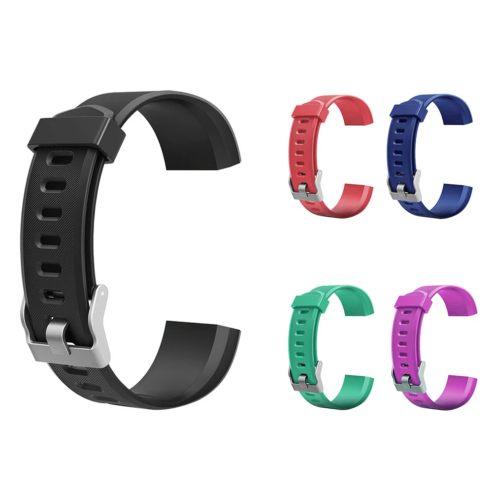 20mm Smart Watch Strap Replacement Parts Silicone Watch Wrist Strap Accessories Colorful Portable Soft for ID115Plus HR