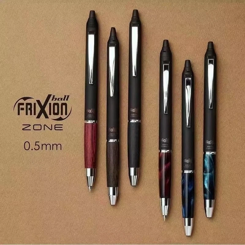 

Original Wood Pilot Japan High-end Friction Press Ballpoint Pen Frixion Ball Knock Zone Black LFBKZ-2SEF-B Business Writing Gift