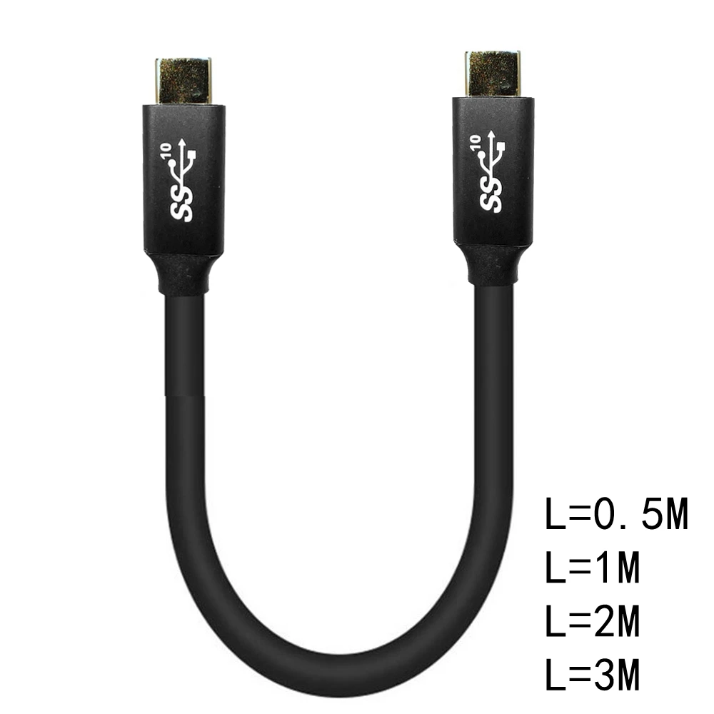 

100 Вт PD быстрая зарядка USB3.1Gen2 с двойной головкой Type-C и чипом E-Maker, провод 5 А, 0,5 м, 1 м, 2 м, 3 м