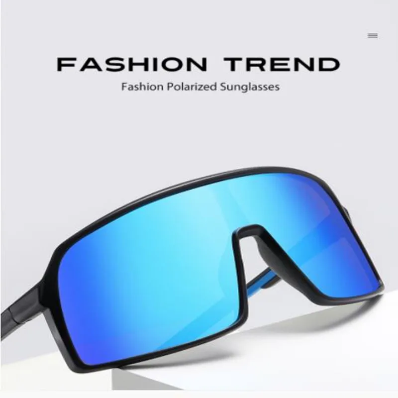 One-piece large frame sunglasses Trend polarizing sport sunglasses for men cycling one-piece sunglasses