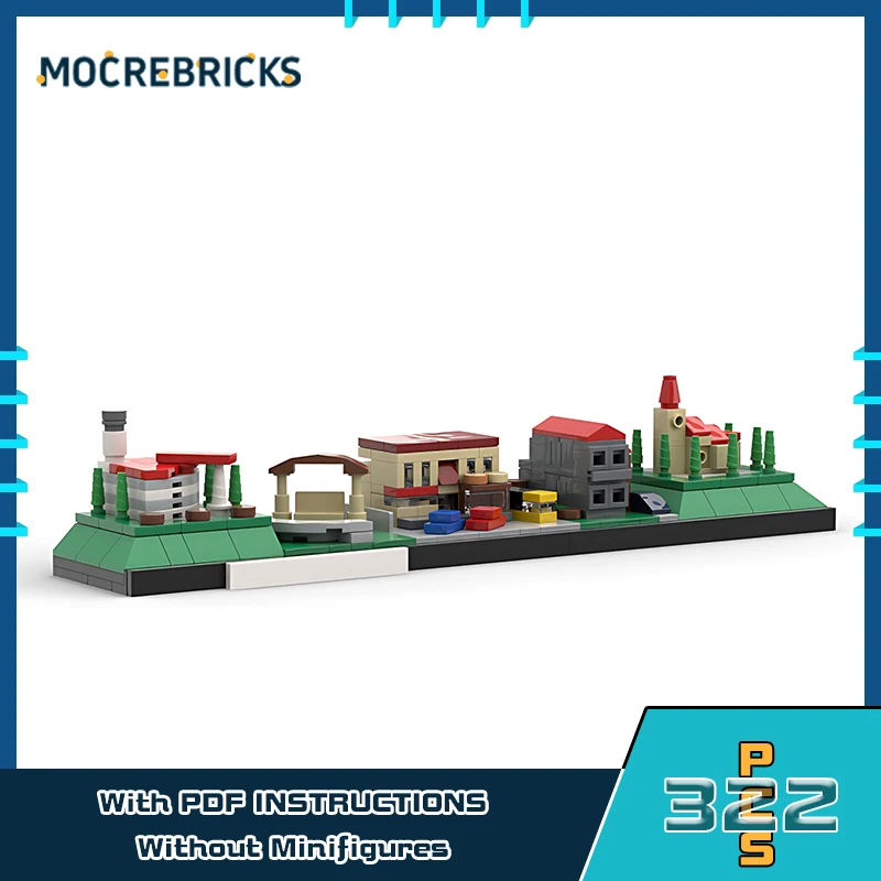 Popular Urban Town Model High-tech Bricks Skyline Landmarks Building Blocks Creative Expert Toys Children's Birthday Gift