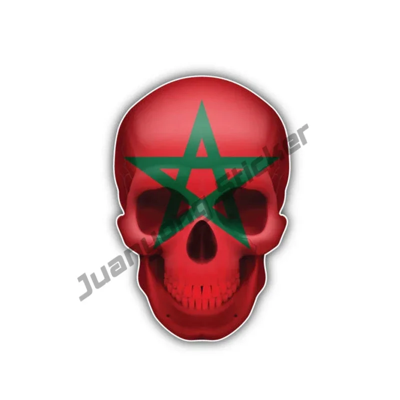 Creative Stickers Morocco Flag Map Decal Sticker Morocco Coat of Arms Vinyl Car Decals for Motorcycle Helmet Camper KK13cm