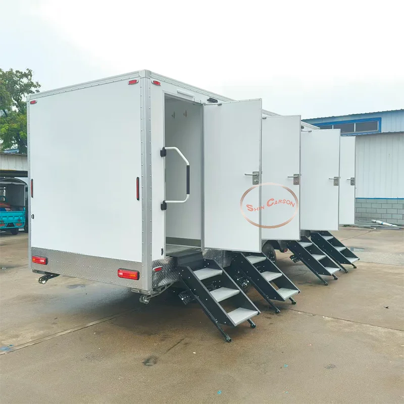 

Luxury Portable Bathroom Unit Shower And WC Toilet Trailer for Camping Mobile Toilet Facilities