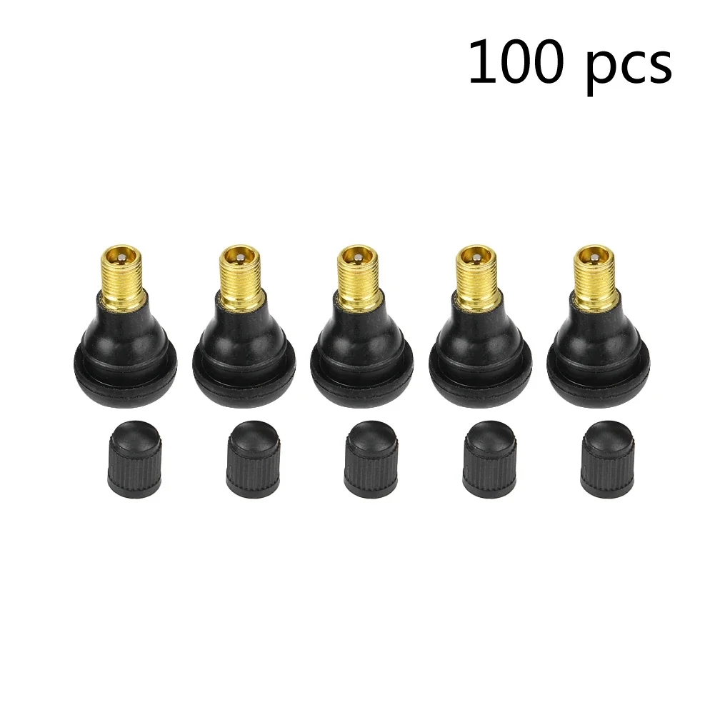 

100 pcs Car Motorcycle Universal Replacement Snap in Tire Tyre Valve Stem （TR412）