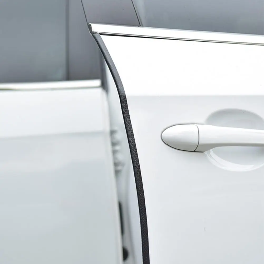 4 Meters PVC Car Door Seal Strip Soundproof Weatherstrip Anti-Collision Trim Protector for Automobile Bumper Grille Hatch