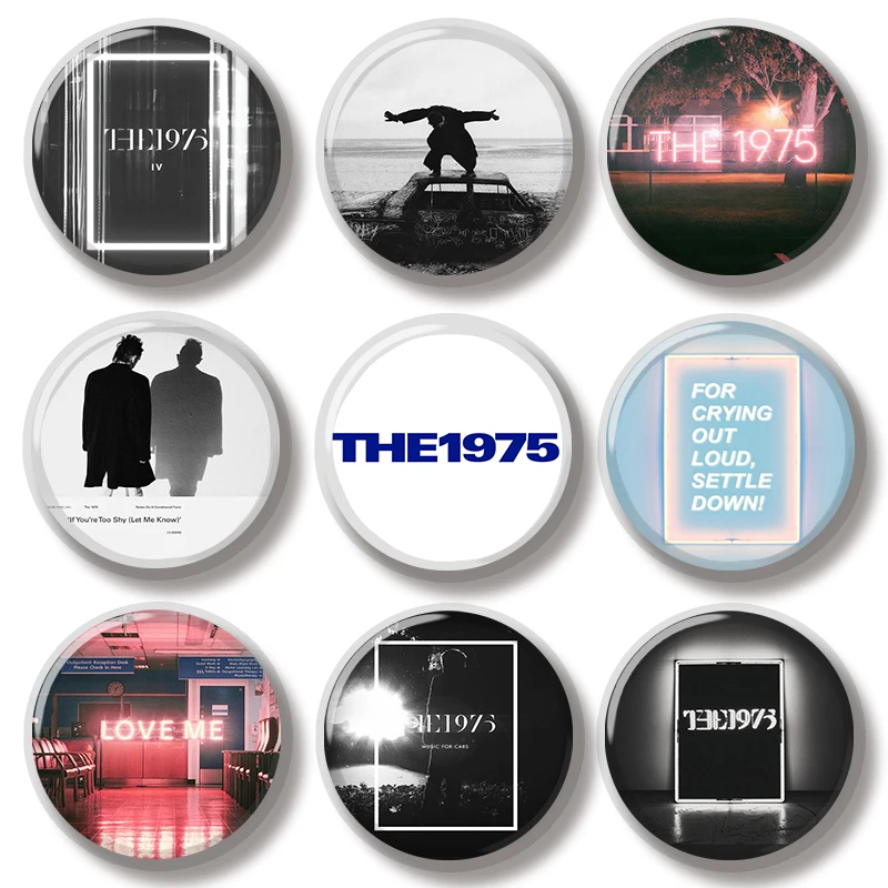 44MM The 1975 Band Album Pin Soft Button Pin Jewelry Creative Badge Cartoon Brooch Lapel Pin Bag Backpack Hat Decoration