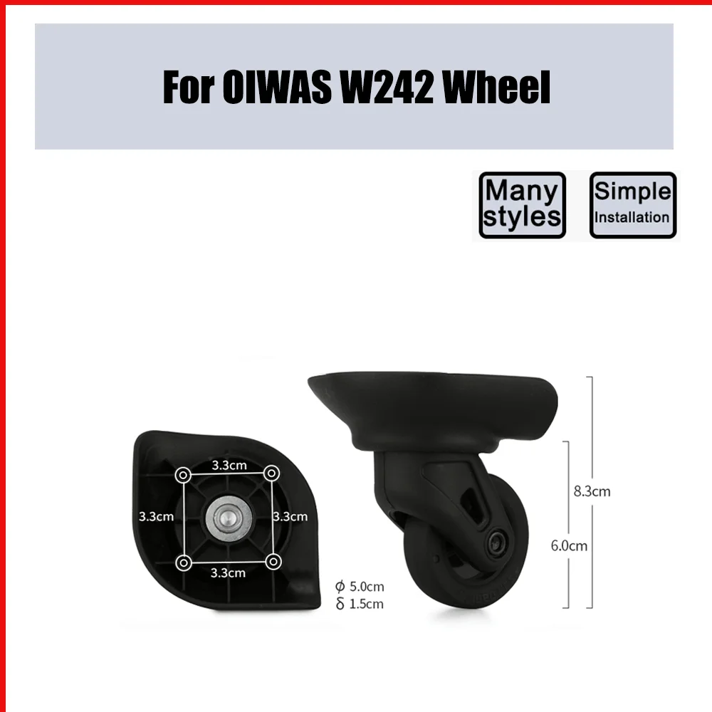 

For OIWAS W242 Trolley Case Wheel Pulley Sliding Casters Universal Luggage Wheel Silent Smooth Wear-resistant Accessories Wheel