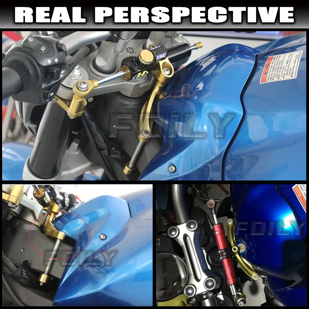 For Yamaha FZ1 FAZER 2006-2015 FZ1 FAZER Steering Damper Motorcycle Accesorios Bracket Stabilizer Linear Dampers Mount Support