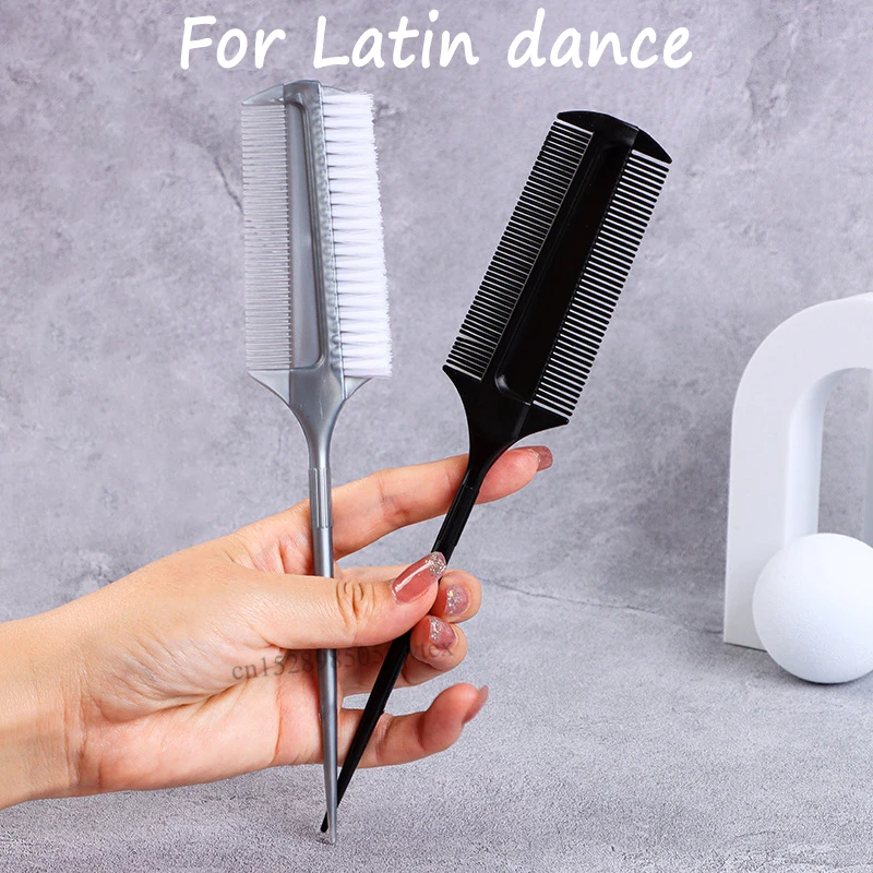 Latin Dance Specific Comb Ballet Competition Hairstyle Double Sided Fine Teeth Hair Comb Brush Latin Competition Exam Hair Comb