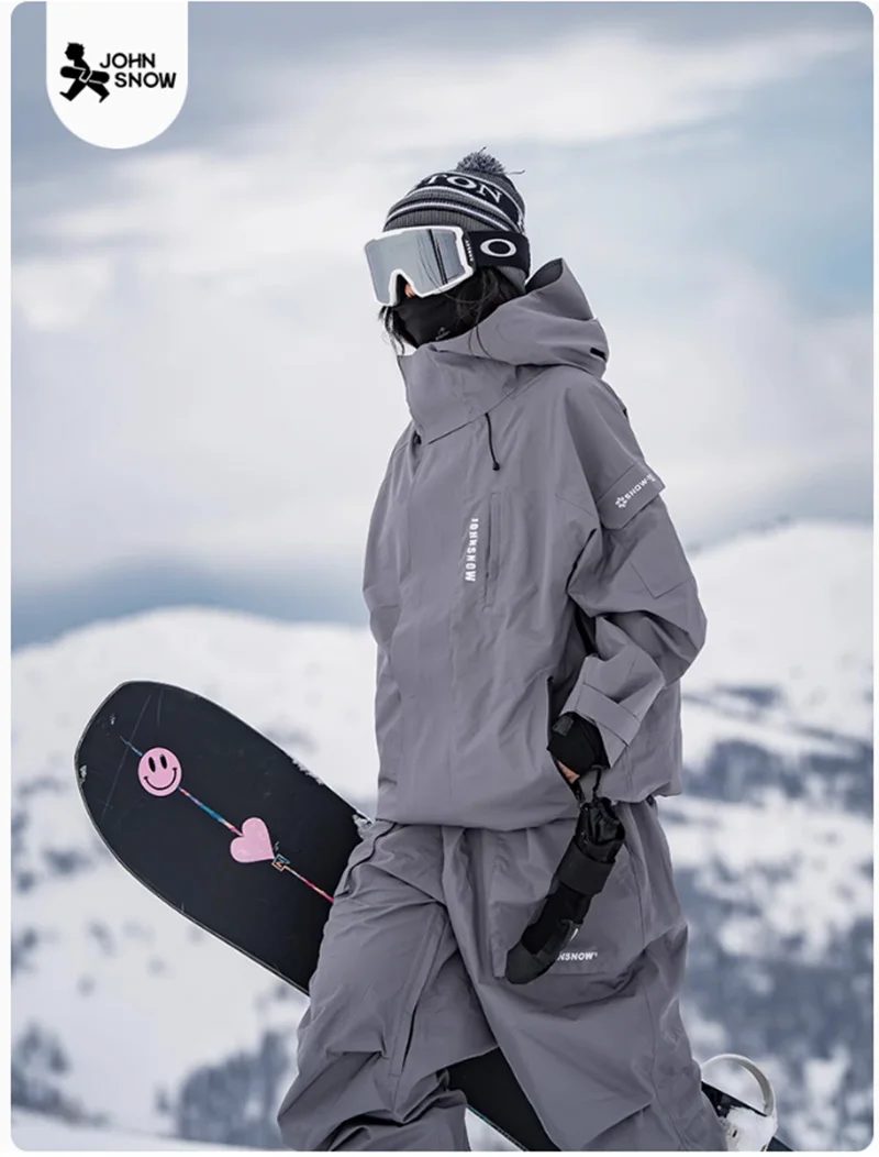 John Snow Winter Ski Suits Men And Women Outdoor Waterproof Breathable Warm Snowboarding Suit Sets Skiing Jacket And Pant