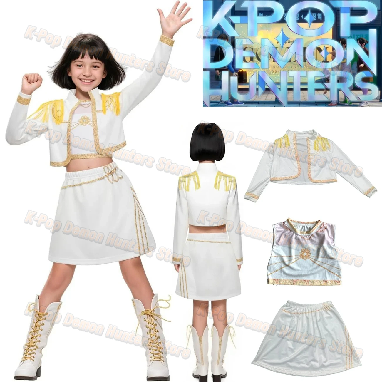 

K-POP костюм для выступлений, детский карнавальный костюм, праздничная одежда, ткань для дня рождения, детский карнавальный костюм для косплея