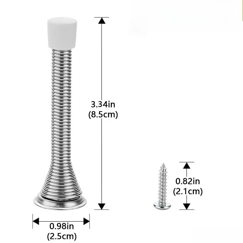 Iron Spring Door Stopper Door Stop Wall Decorative Door Stopper Protect Doors & Wall Household Anti-Collision Door Stopper image 4