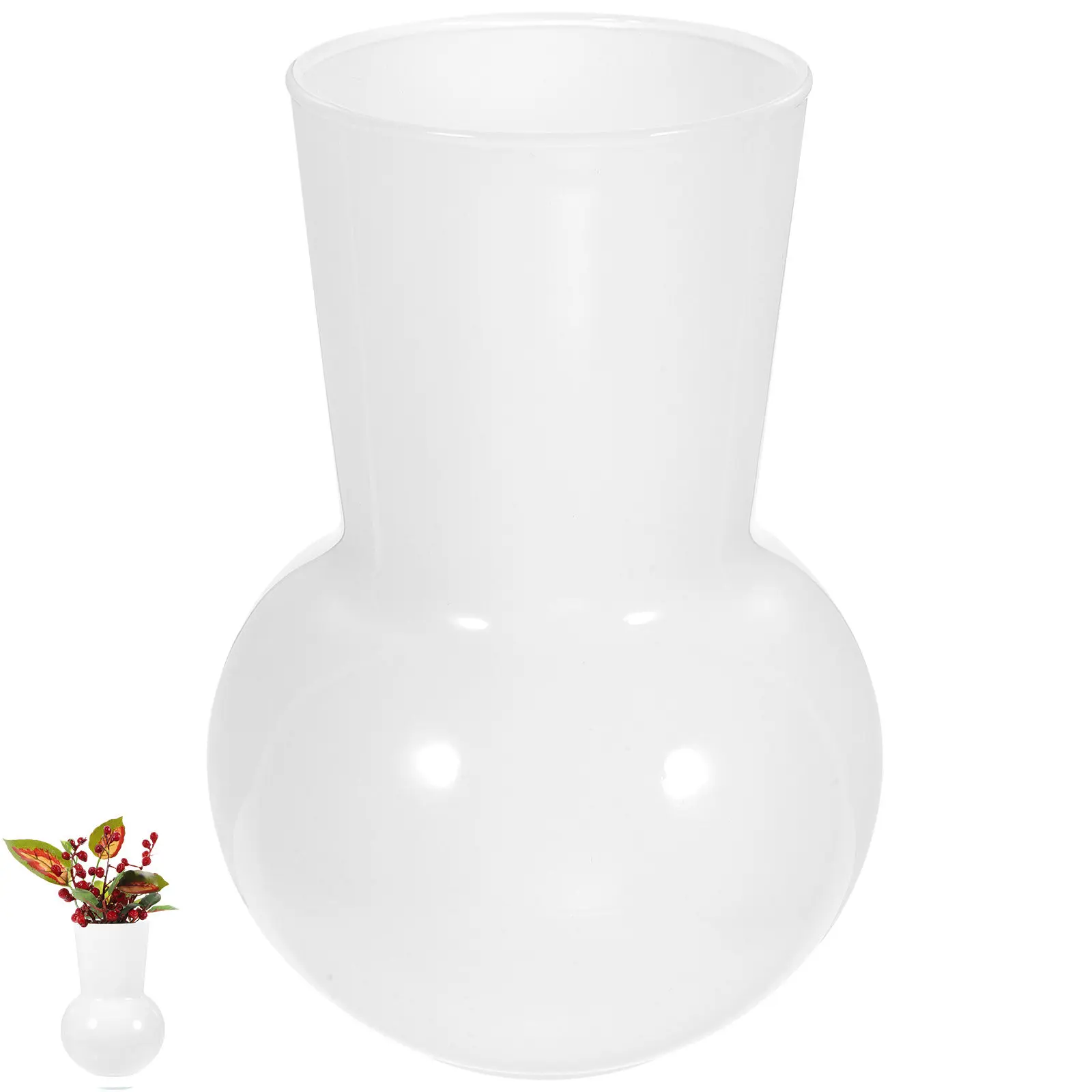 Delicate Creative Glass Vase for Home Decor Small Transparent Vase for Flowers Dried Botanicals Parties Weddings Modern Interior