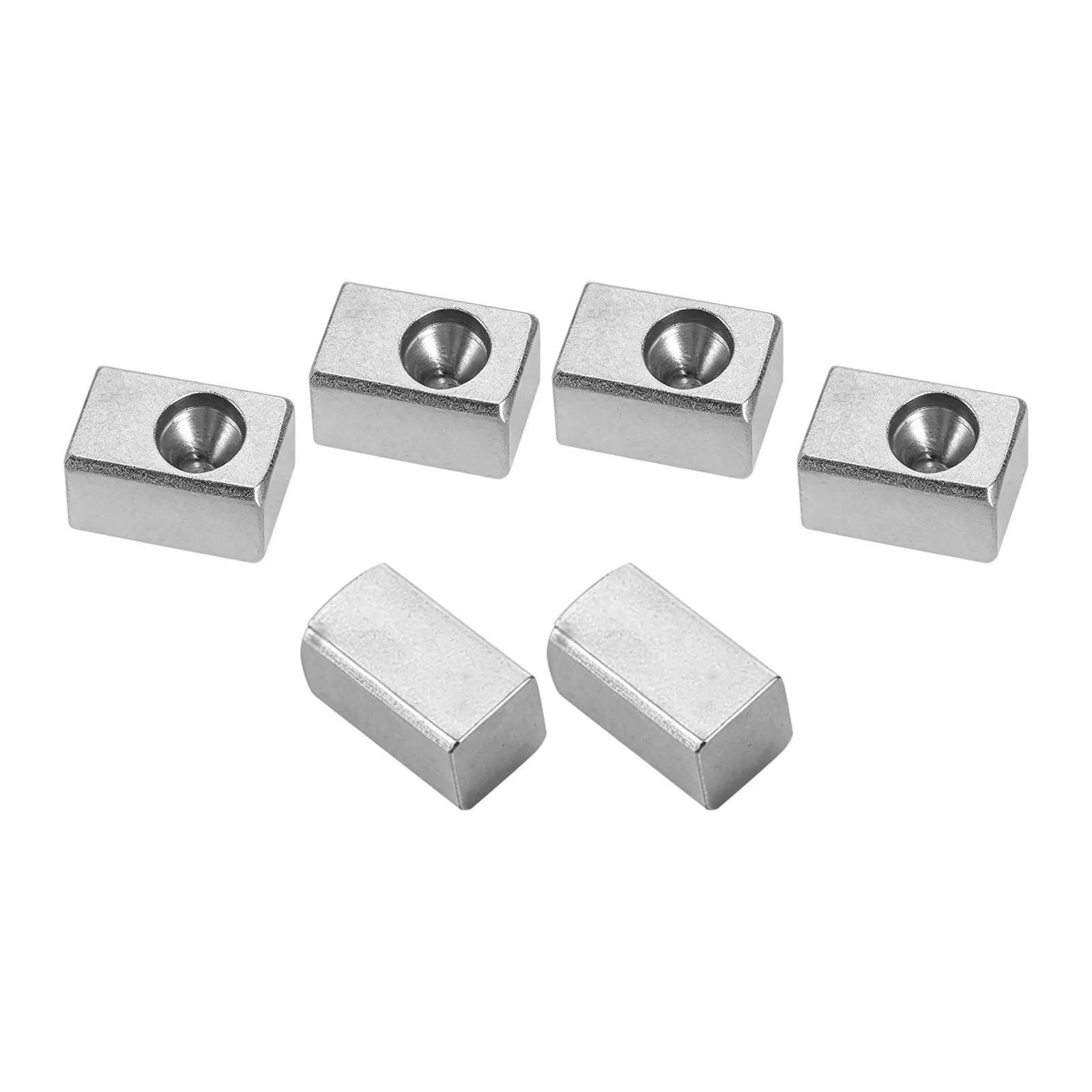 6pcs Guitar Tremolo Bridge Saddle String Lock Insert Blocks Electric Guitar Rocker System Tremolo Blocks Replacement Bridge