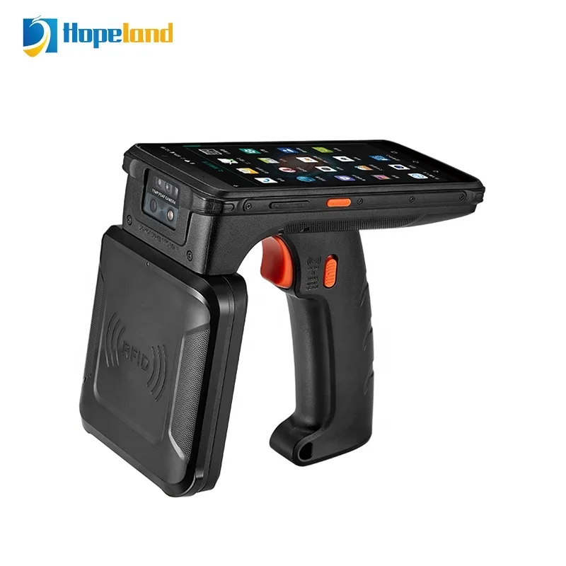 New arrival android handheld uhf reader long range portable smart IoT ISO IEC 18000 6C long distance rang uhf rfid scanner