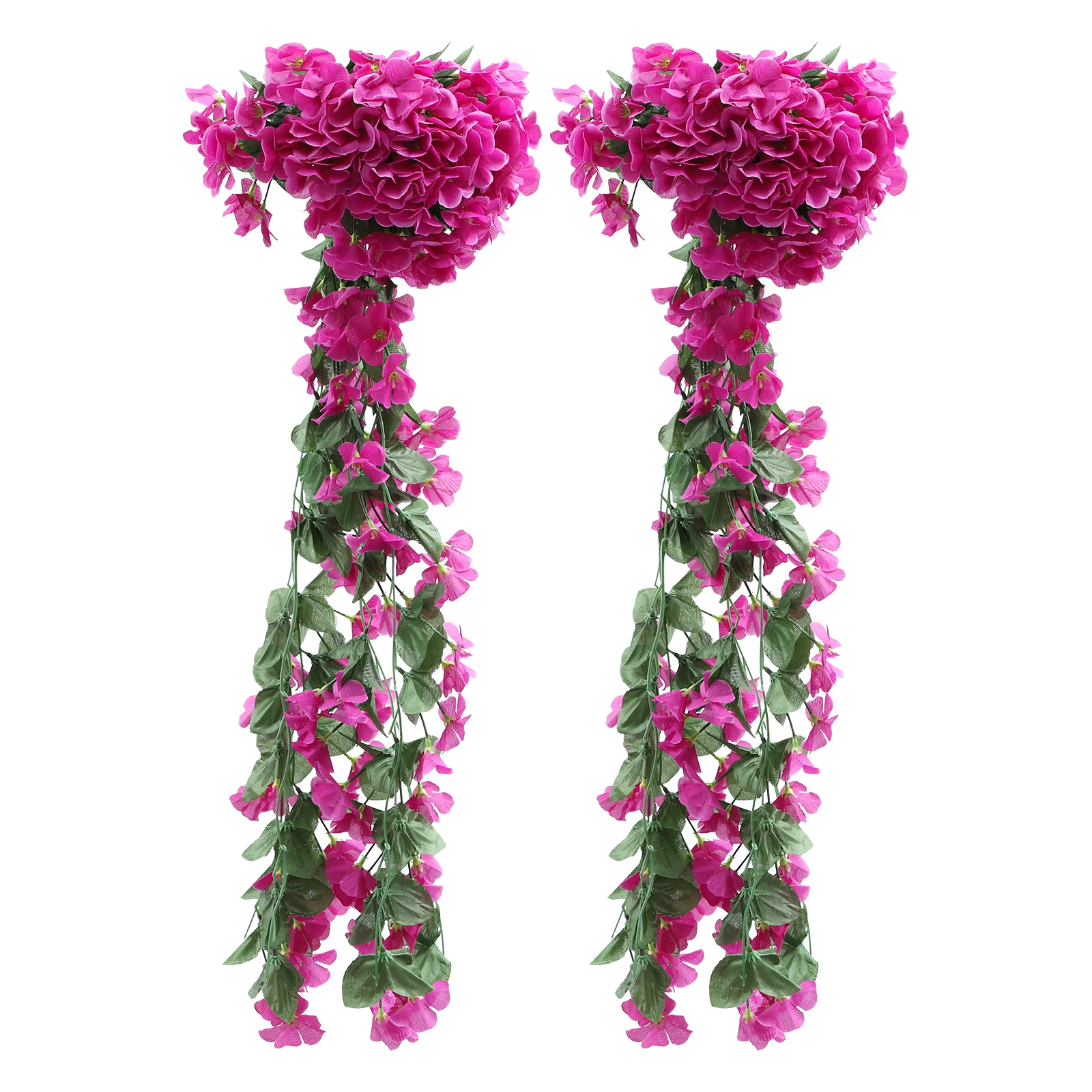 

2pcs Simulated Violet Wall Mounted Decoration Artificial Flowers Hanging Home Decor Indoor Plants Reusable