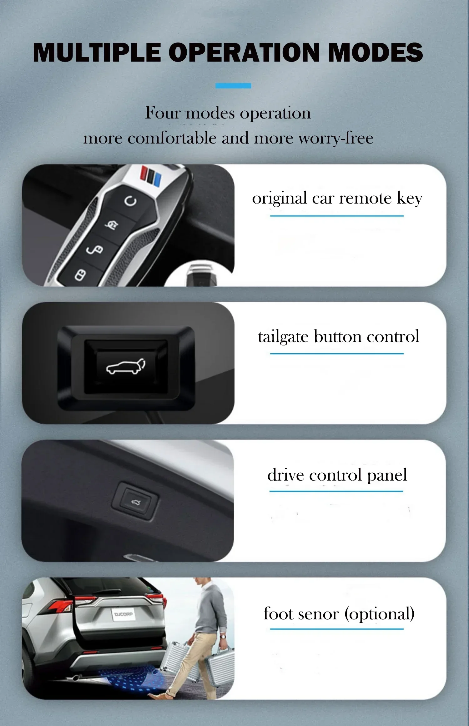 

For 2019-2023 of the trunk electric tailgate car lift automatic opening drift drive power kit foot sensor