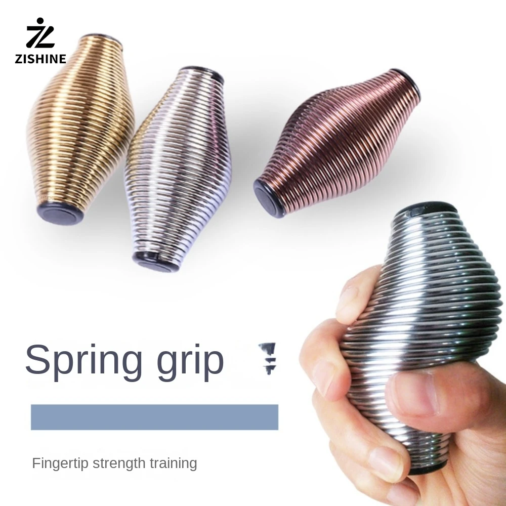 Anti Stress Ball Metal Spring Grip Ball Hand Finger Fitness Ball Grip Strength Enhancer Relieve Anxiety Decompression Toys Toy