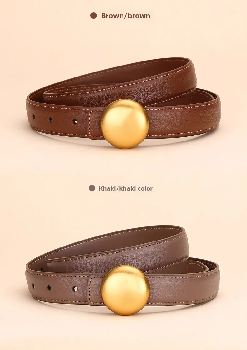 Winter Neuer 2,5 cm Ledergürtel für Damen, Echtledergürtel, Modeaccessoire, Mehrzweck-Taillengürtel, hochwertiges Gefühl, Jea – Detail 8
