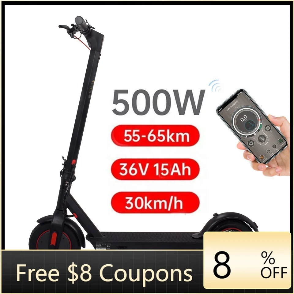 

STLF WJW CJM 2023 USA EU Dropshipping 10 Inch Electric Scooter 500W Foldable E Scooter 36v15Ah Adult Scooter 55-65km Endurance