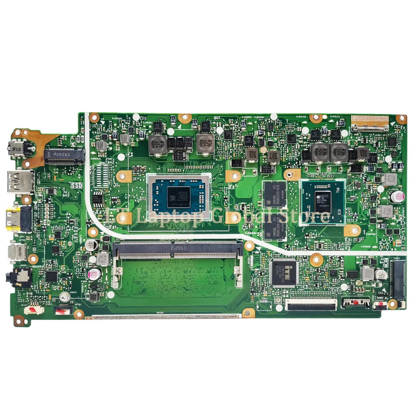 LT Laptop Motherboard para ASUS, VivoBook M50da, F512d, A512dk, S512da, A512da, X712dk, Mainboard, R3, R5, R7, CPU, 4G RAM