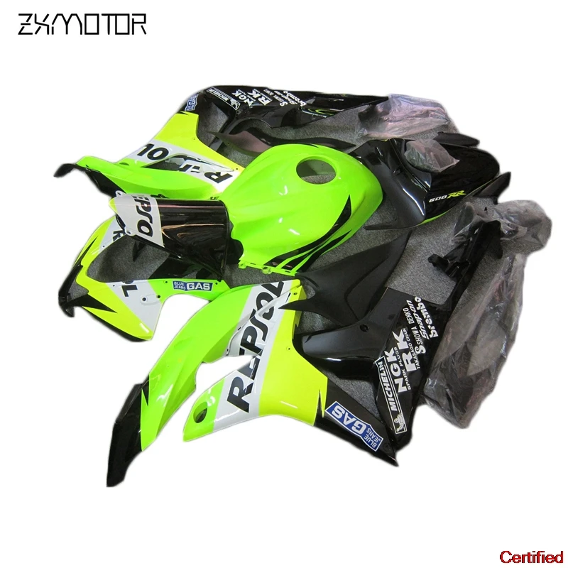 

Injection Motorcycle Fairing Kits For Honda CBR600RR F5 2007 2008 Green Black Fairings Set Cbr 600 Rr F5 07 08 SX43