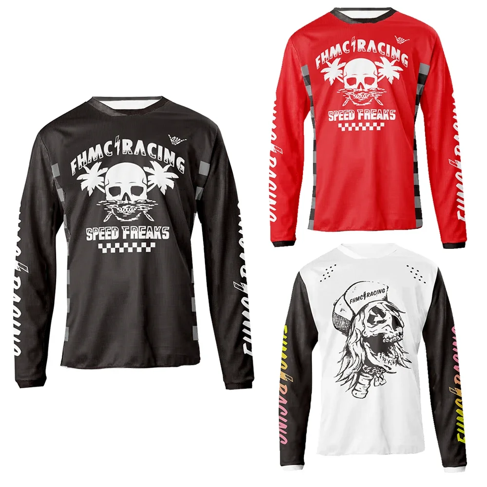 New Style Long Sleeve Motocross Jersey Racing Bike Off-Road Breathable movement Bicycle Shirts Men