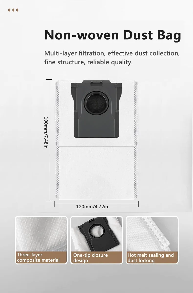 Dreame X30 X40 X50 Ultra X30 Ultra S30 Pro Ultra الأجهزة المنزلية كيس لجميع الغبار مكنسة كهربائية استبدال أجزاء كيس النفايات