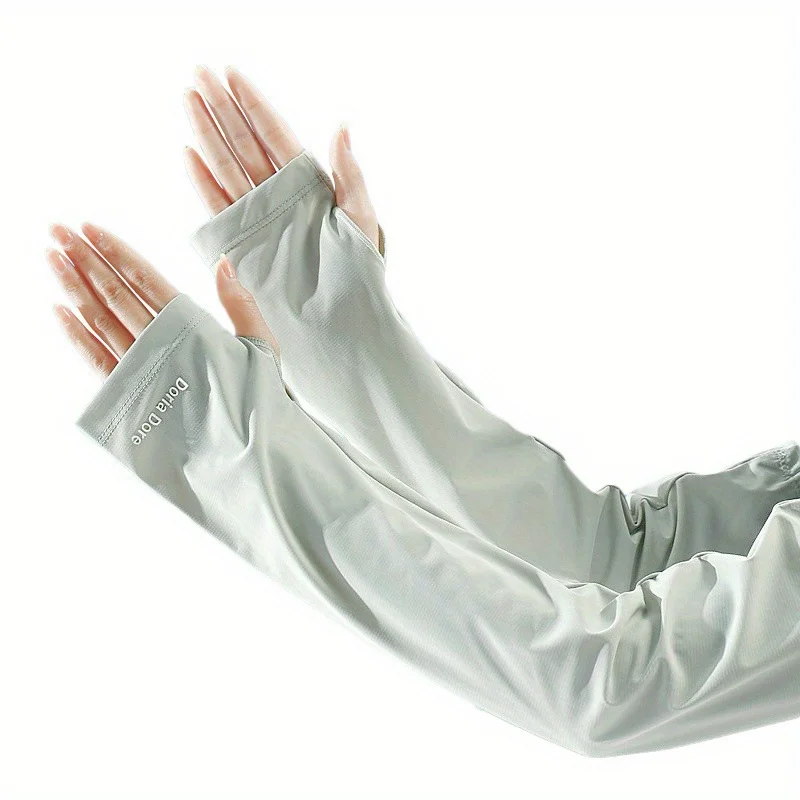 أكمام ثلجية عصرية للنساء للحماية من الشمس وأكمام فضفاضة من الحرير الصيفي وأكمام يد مقاومة للأشعة فوق البنفسجية للحماية من الشمس