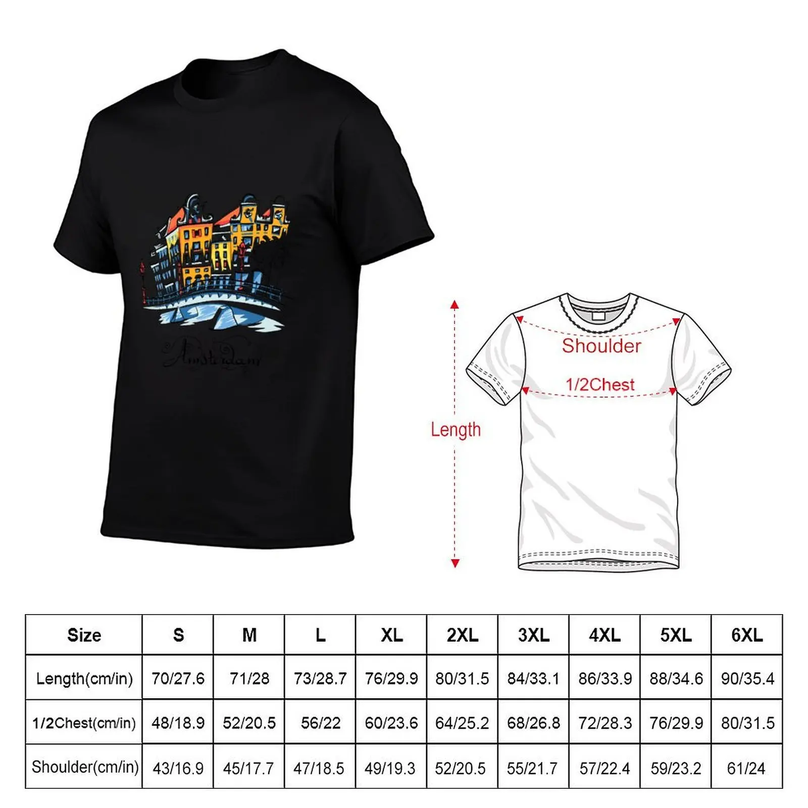 City view of Amsterdam T-Shirt t shirts for man pack cotton cotton t shirt pack T-Shirt