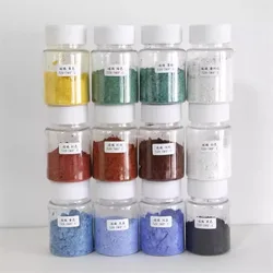 New Color 12 Color Glass Pigment Electric Kiln Fired Low Temperature Glaze Powder DIY Hand-painted Glass Crafts Decorative Paint