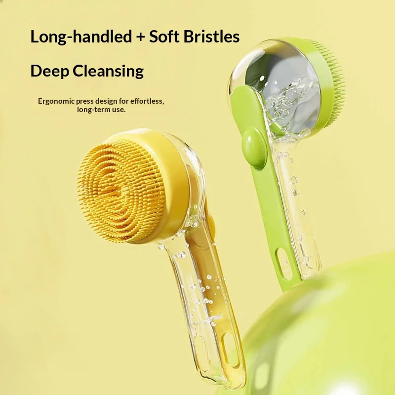 Pet bath nozzle dog silicone bath massage rubbing bath brush